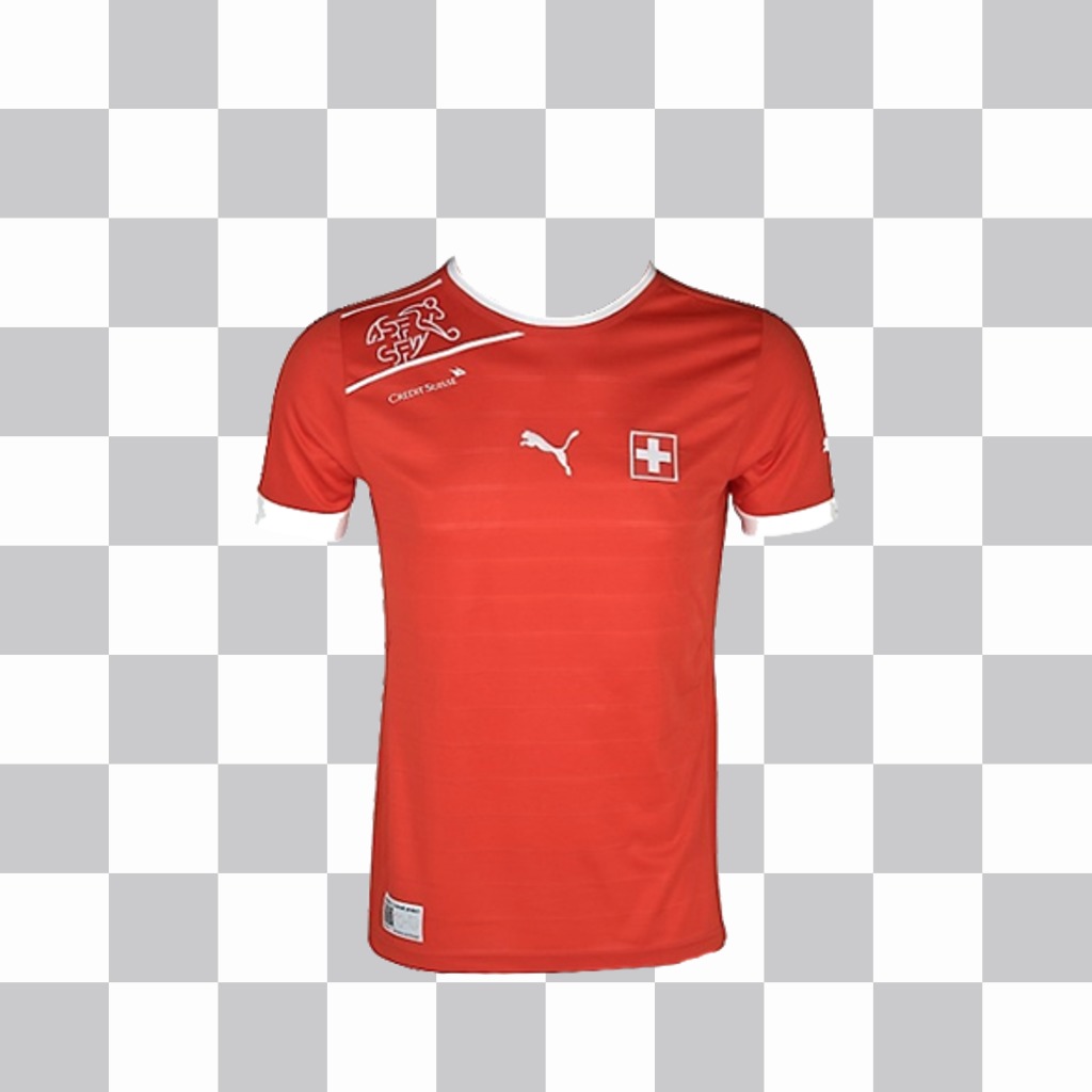 camisa oficial do time de futebol da Suíça para colar suas fotos ..
