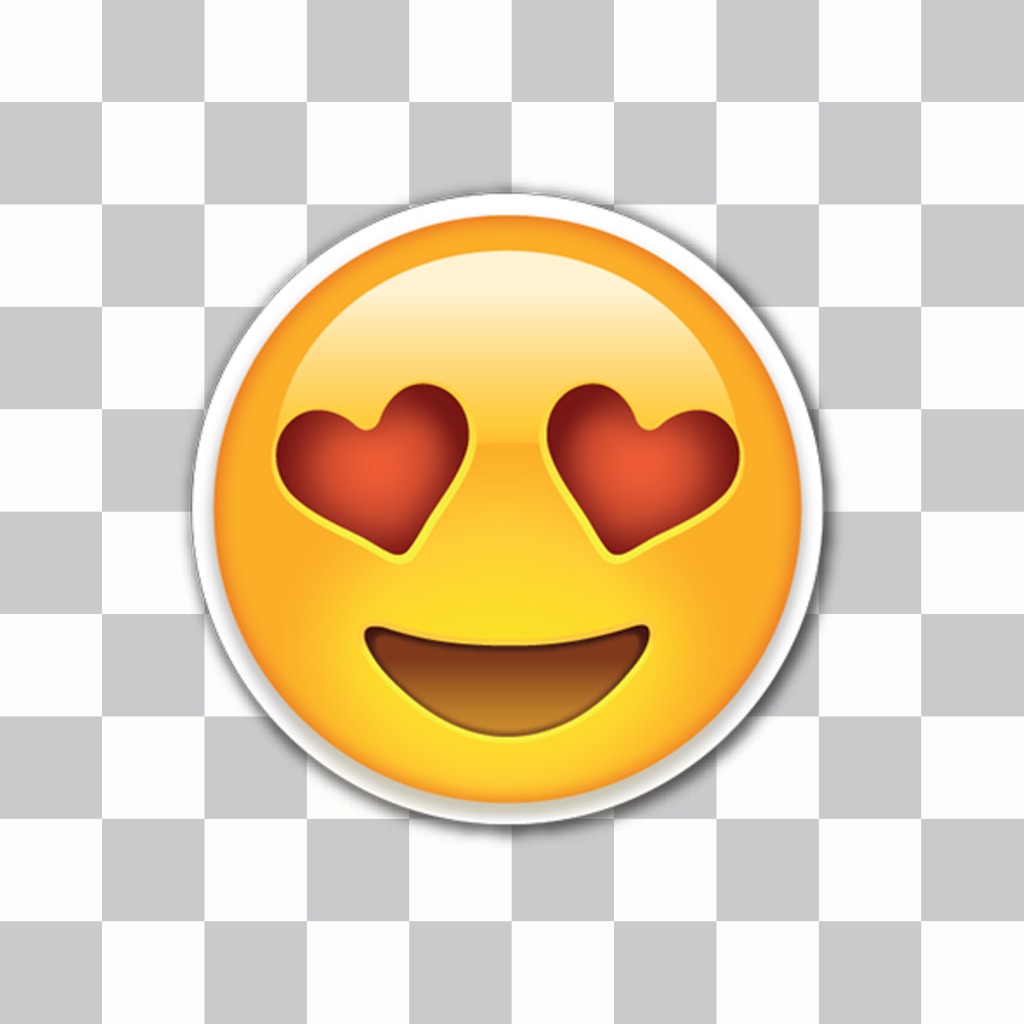 Editor para colocar emojis apaixonados por corações   ..