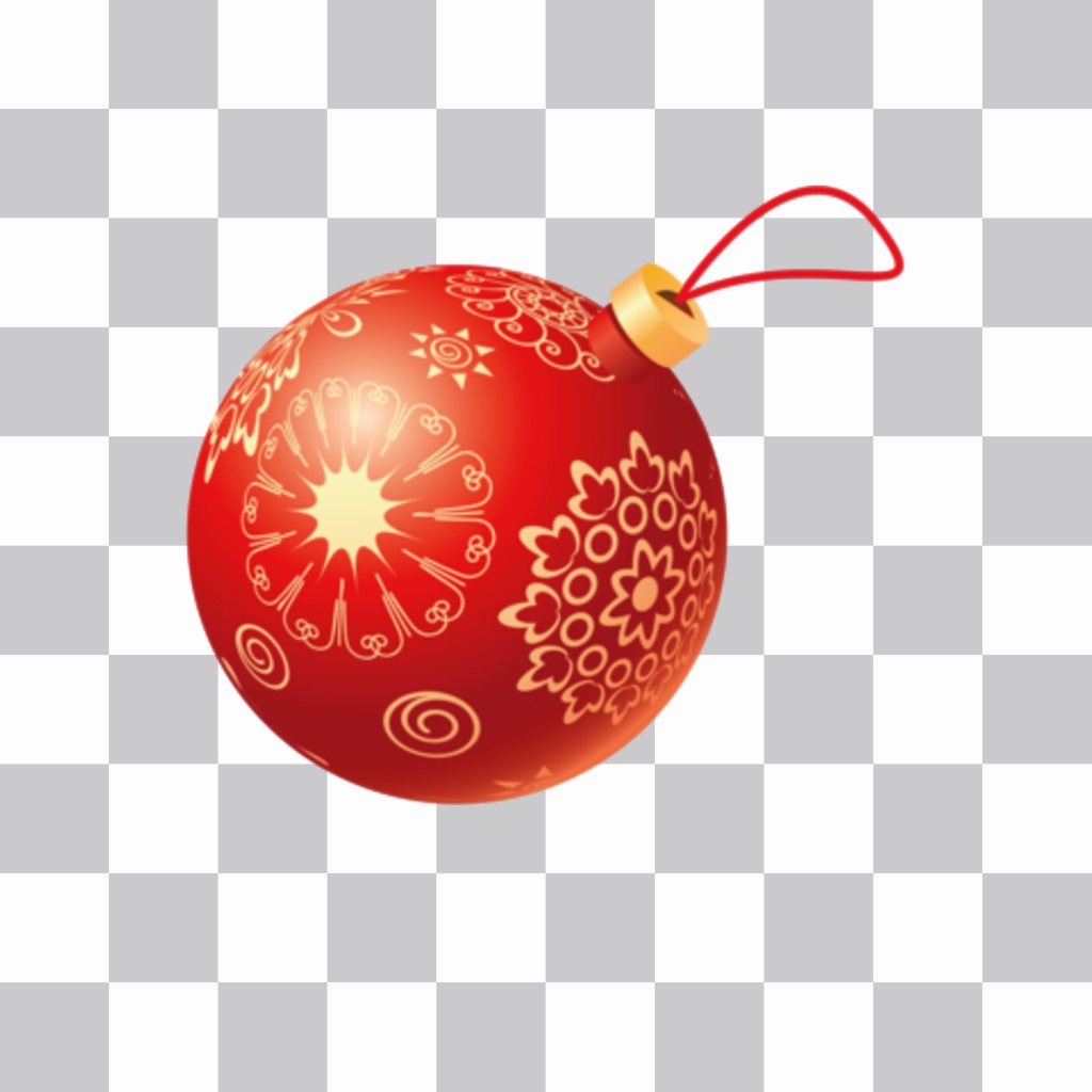 a esfera da árvore de Natal para colocar em suas fotos online. ..