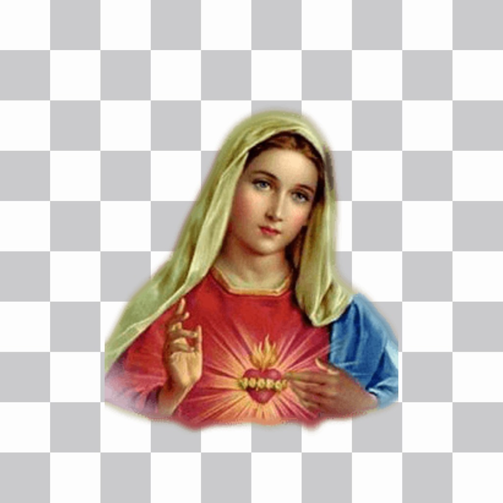 Etiqueta em linha da Virgem Maria para colocar em sua foto ..