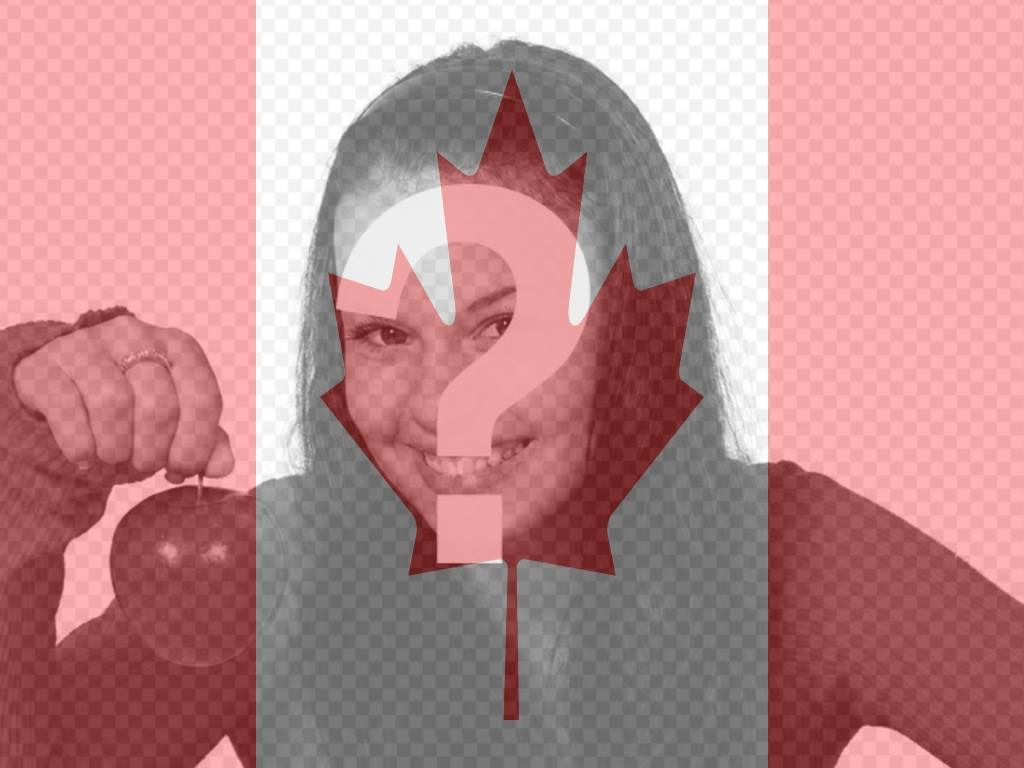 Fotomontagem para colocar a bandeira canadense em sua foto de perfil...