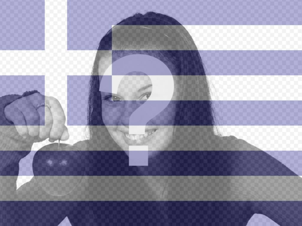 Fotomontagens criador da bandeira Grécia com uma imagem que você..