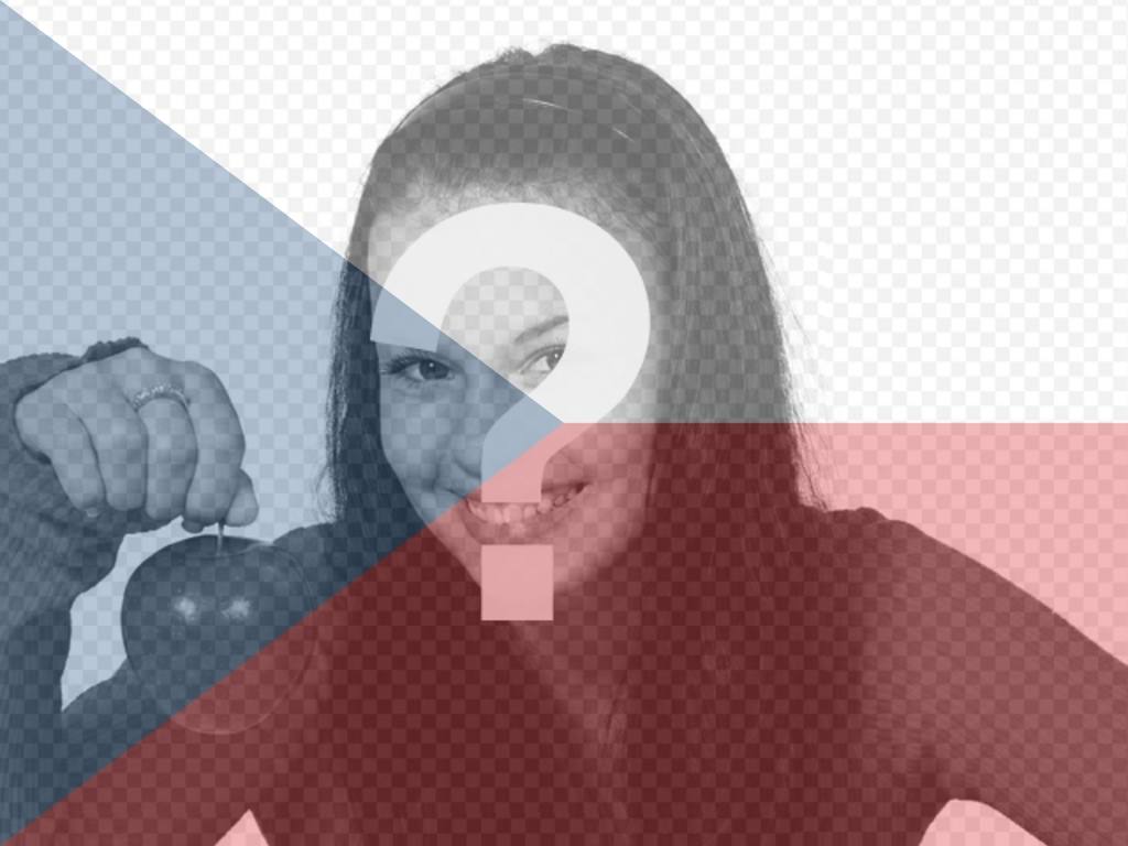 Fotomontagem para pintar o rosto ou a imagem de transparência com a bandeira da República Checa, basta carregar a foto, editá-las online e você pode salvar ou enviar a seus amigos via..