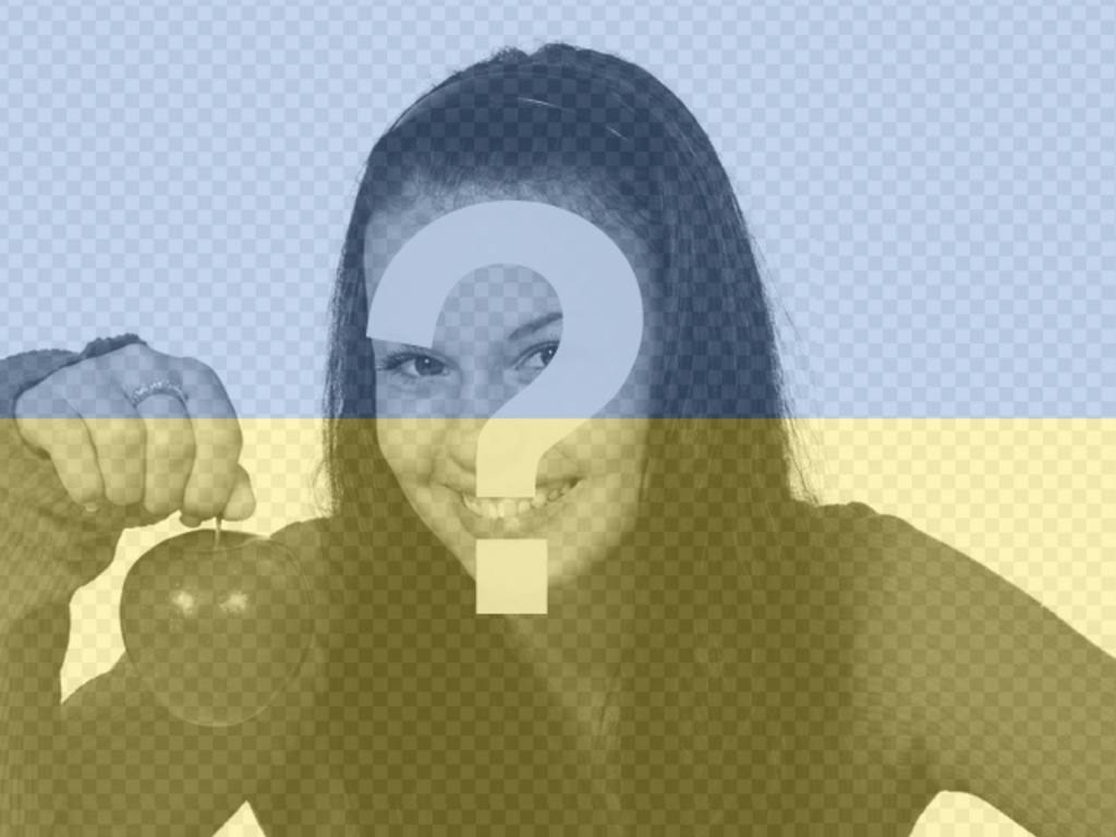 Colagem da bandeira ucraniana com sua foto para fazer online. Perfeito para o seu..