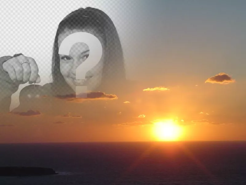 Com essa montagem, você pode editar um por do sol no litoral, fazendo uma colagem com um corte de sua foto. Ideal para..