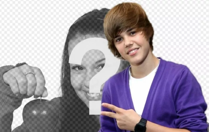 Fotomontagem para tirar uma foto com Justin..