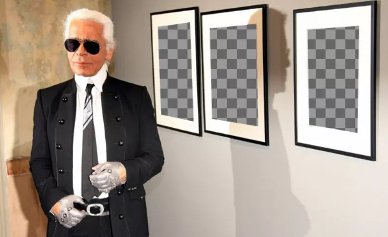 Foto efeito, juntamente com Karl Lagerfeld. Coloque sua foto nas..