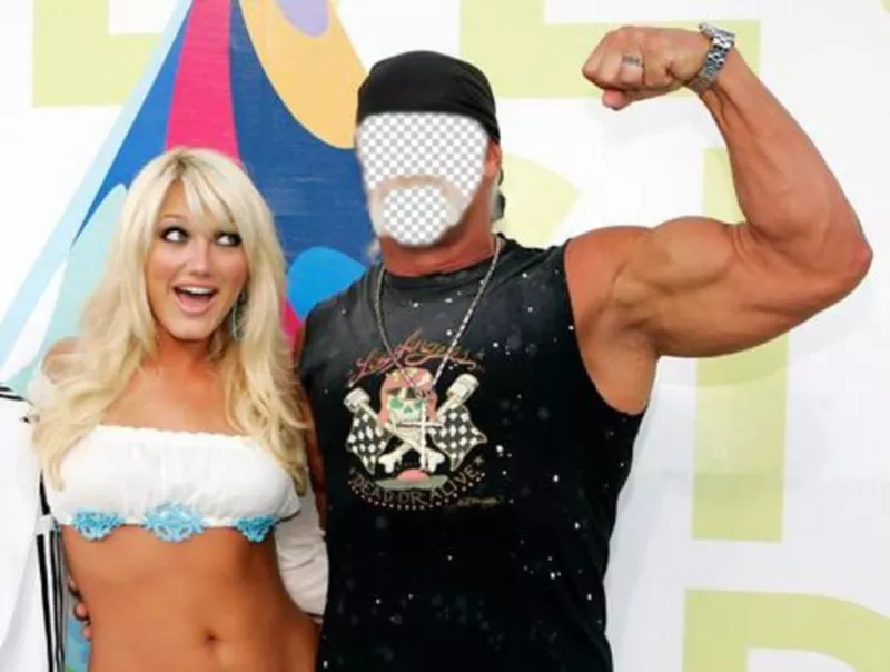 Se você quer ser Hulk Hogan este é o seu fotomontagem do famoso lutador. ..