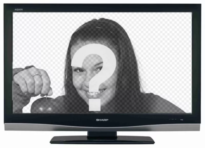 Sua ilusão de estar sempre na TV? Com esta curiosa fotomontagem, sua foto aparece em uma tela LCD de..