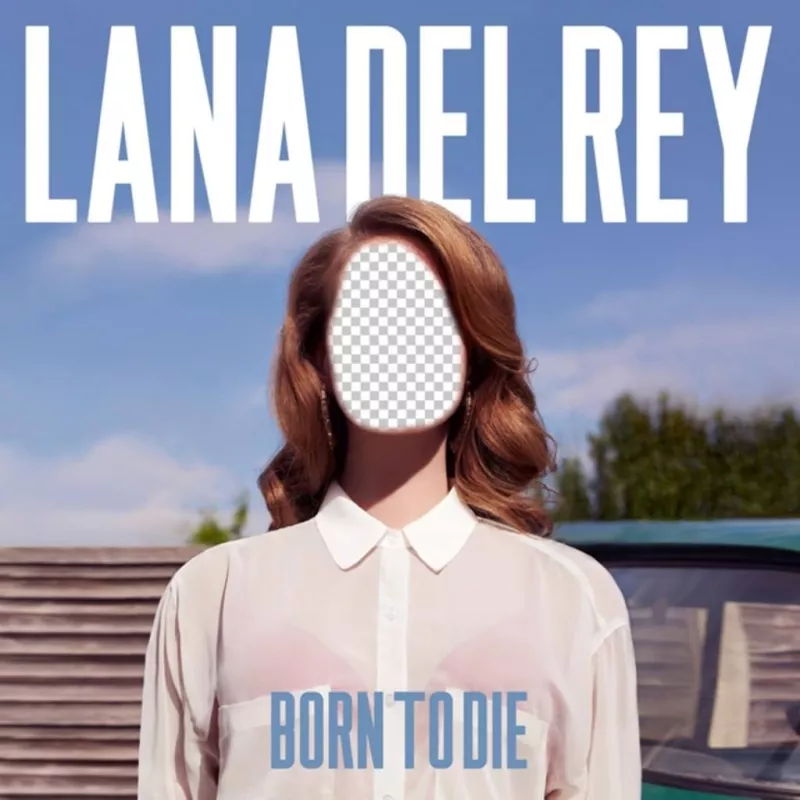 Fotomontagem com a capa do álbum Born to Die da cantora Lana del Rey. ..