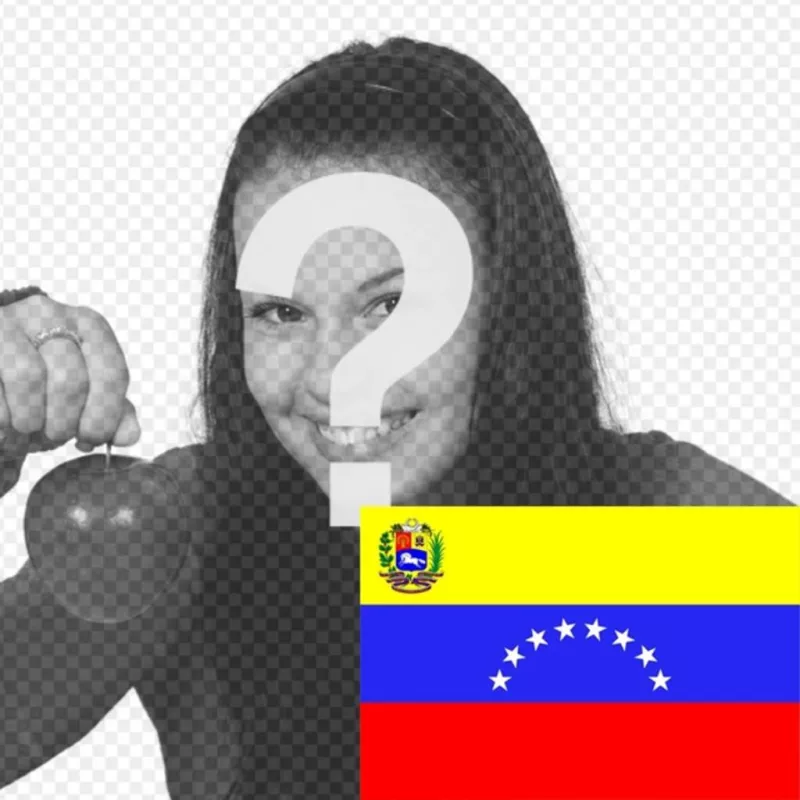 Fotomontagem para colocar a bandeira da Venezuela em sua foto. ..