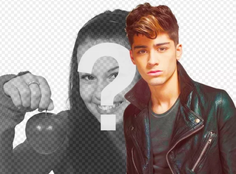 Fotomontagem com Dj Malik do One Direction. Aparecem em uma foto com um dos componentes da banda numa..