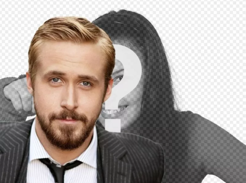 Fotomontagem com barbudo Ryan Gosling. Crie um retrato com Ryan Gosling, portagonista de "The..