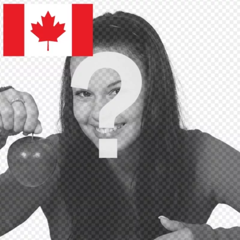 A bandeira de Canadá em sua foto de perfil com esta fotomontagem