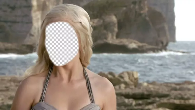 Fotomontagem de Khaleeshi de Game of Thrones, onde você pode colocar seu rosto ..