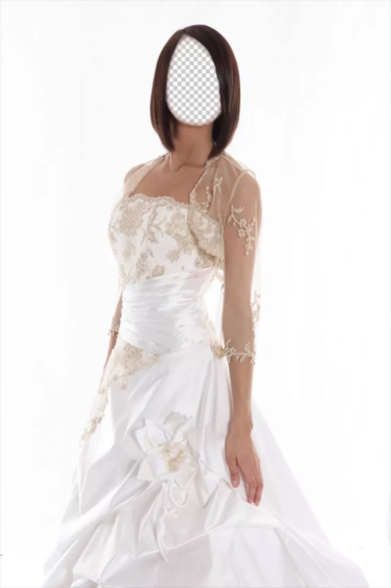 Fotomontagem de vestir-se como uma noiva com cabelo Put ..