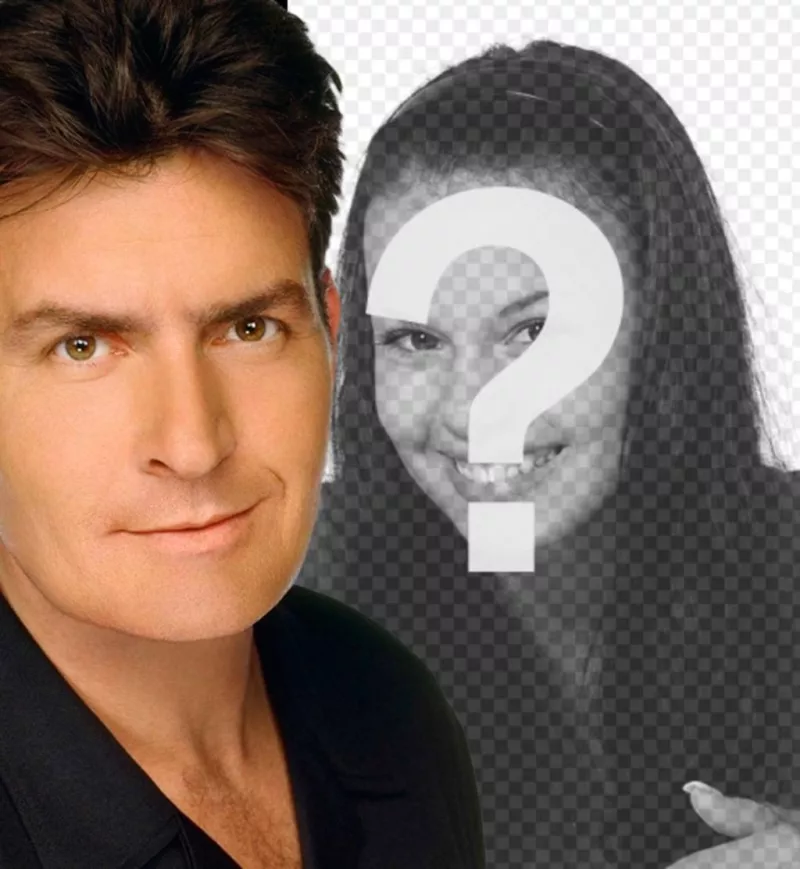 Criar uma montagem de Charlie Sheen para aparecer em uma foto com o ator sobre..