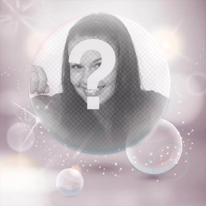 Imagem de perfil com bolhas e piscando luzes brancas para personalizar seu avatar do facebook e..