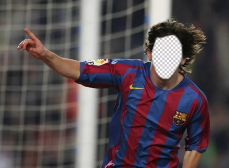Colocar um rosto ao jogador de futebol Lionel Messi com esta fotomontagem ..