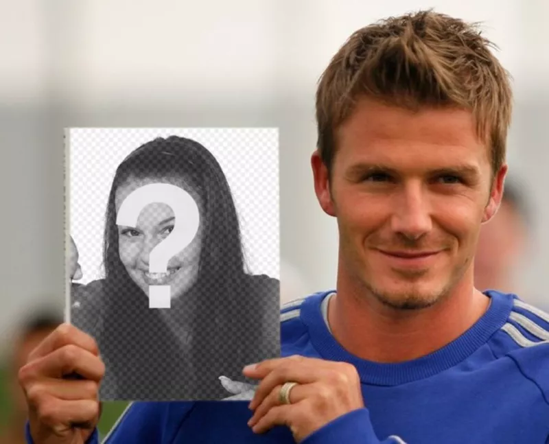 Fotomontagem para ir na capa do livro de David Beckham, mostrando-se na..