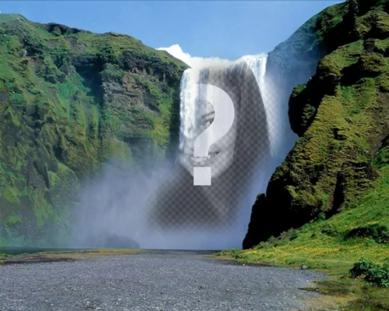 Fotomontagens com cachoeiras onde você pode colocar sua foto online.   ..