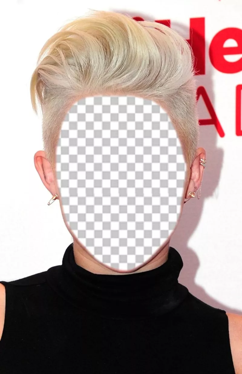 Fotomontagem para ter o penteado de Miley Cyrus e ..