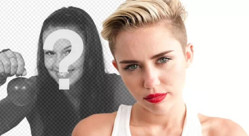 Coloque sua foto junto com Miley Cyrus com essa montagem você pode fazer..