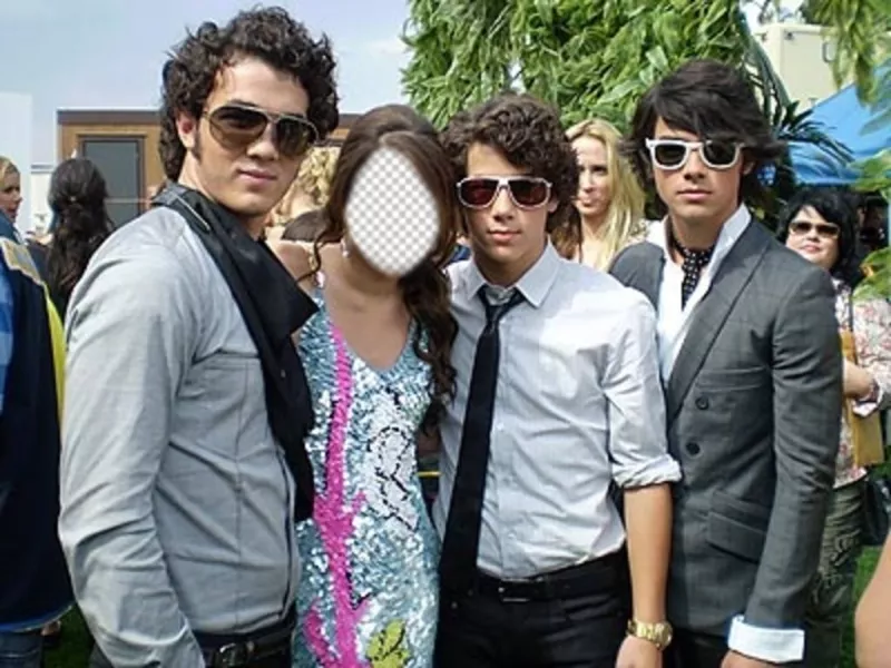 Seja a menina que é com os Jonas Brothers, editando este efeito ..