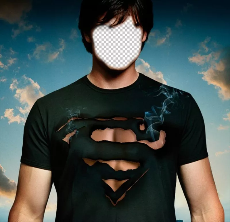 Fotomontagem para personificar Tom Welling de Smallville como Superman. ..