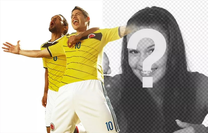 Fotomontagem da seleção da Colômbia, James Rodriguez. ..