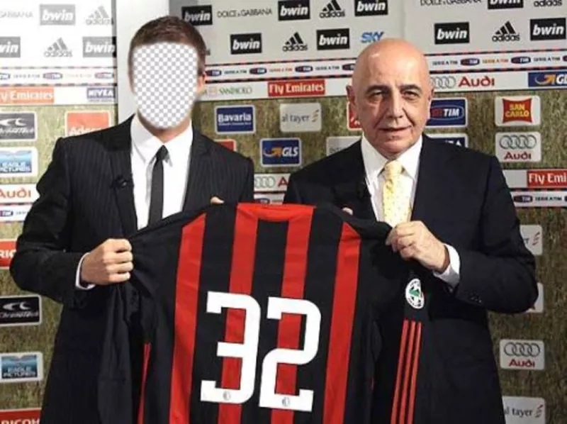 customizável da foto montagem de David Beckham com a camisa do Milan ..