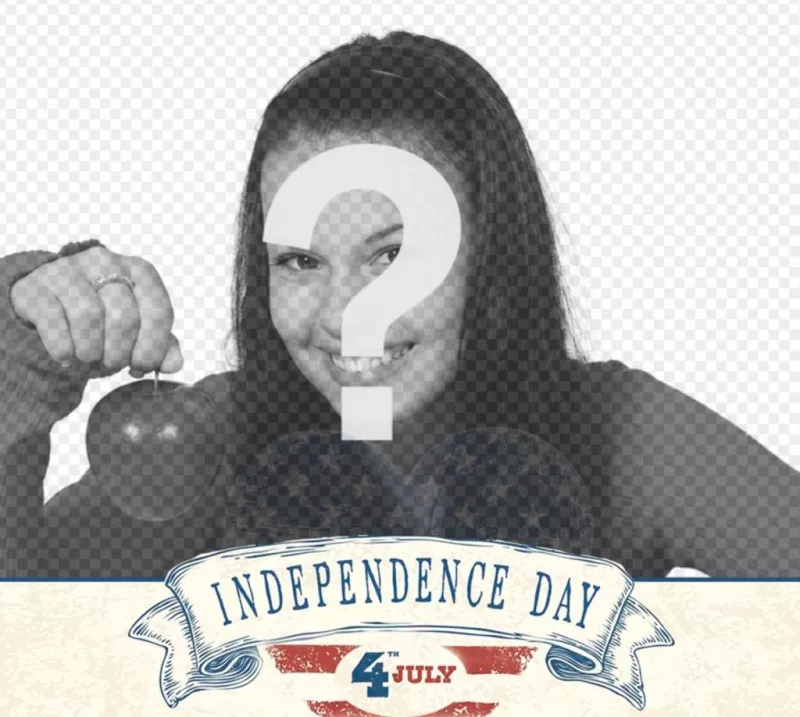 Modelo para fotos do Dia da Independência dos EUA ..