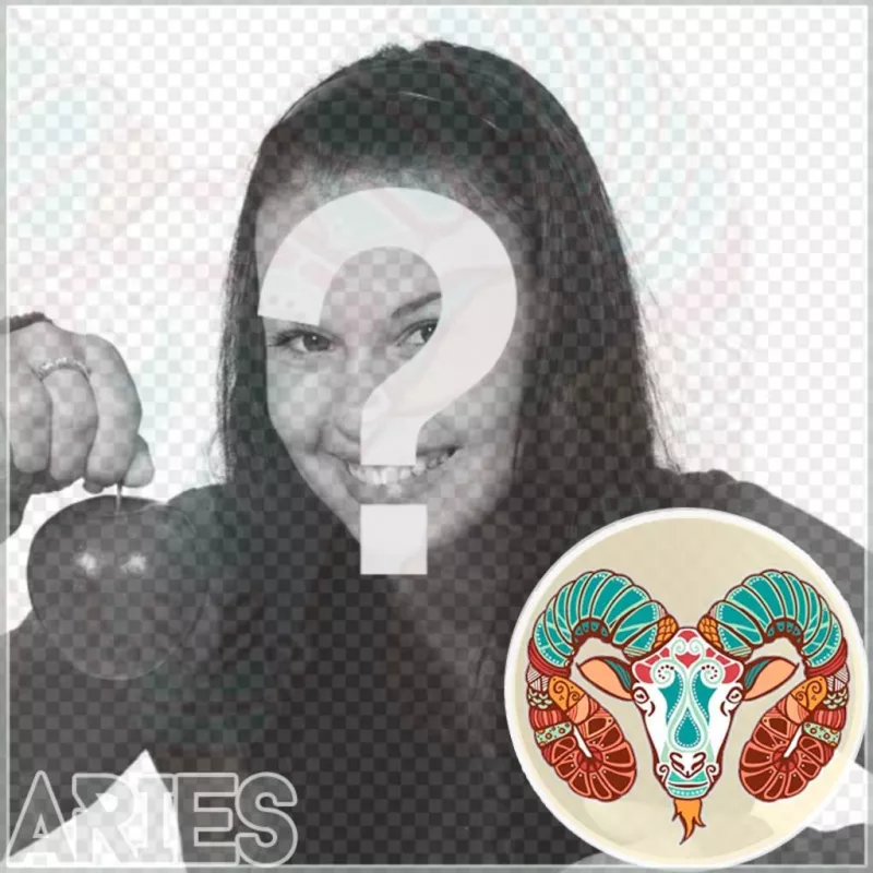 Símbolo de Áries para suas fotos de perfil. Montagem ..