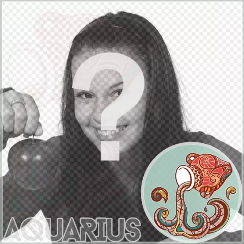 Template Aquário signo do zodíaco para colocar as suas fotografias. Use este modelo ..