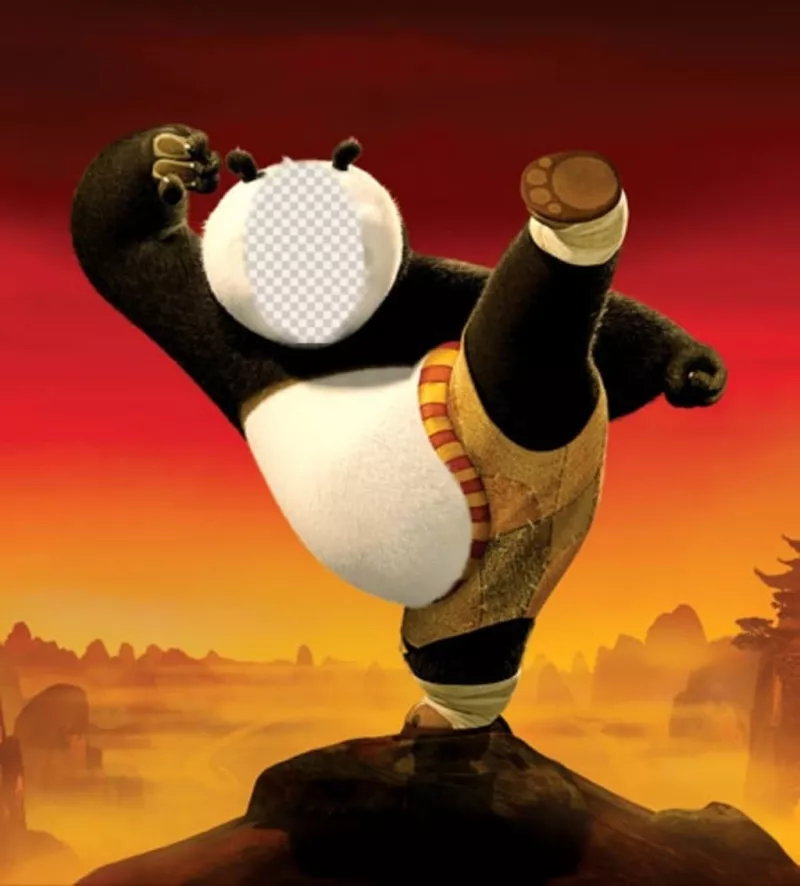 Seja Kung Fu Panda com esta fotomontagem que você pode editar para o efeito Fun ..