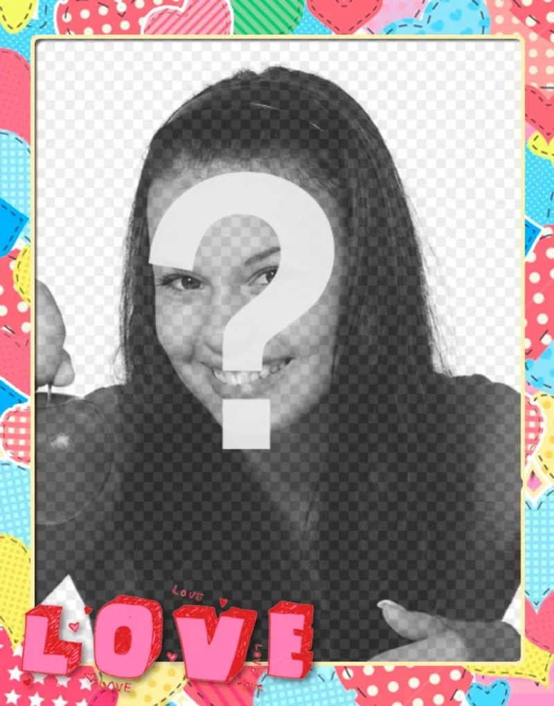 Coração sucatas moldura com a palavra amor. ..