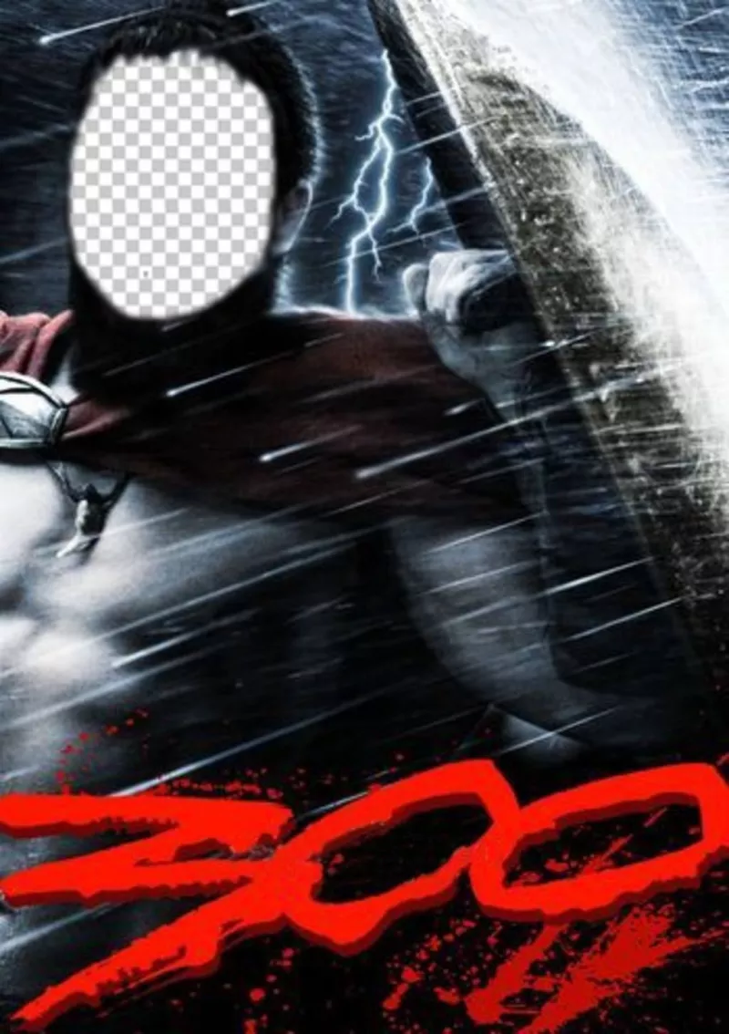 Fotomontagem de fazer parte do cartaz do filme Gladiador 300 ..