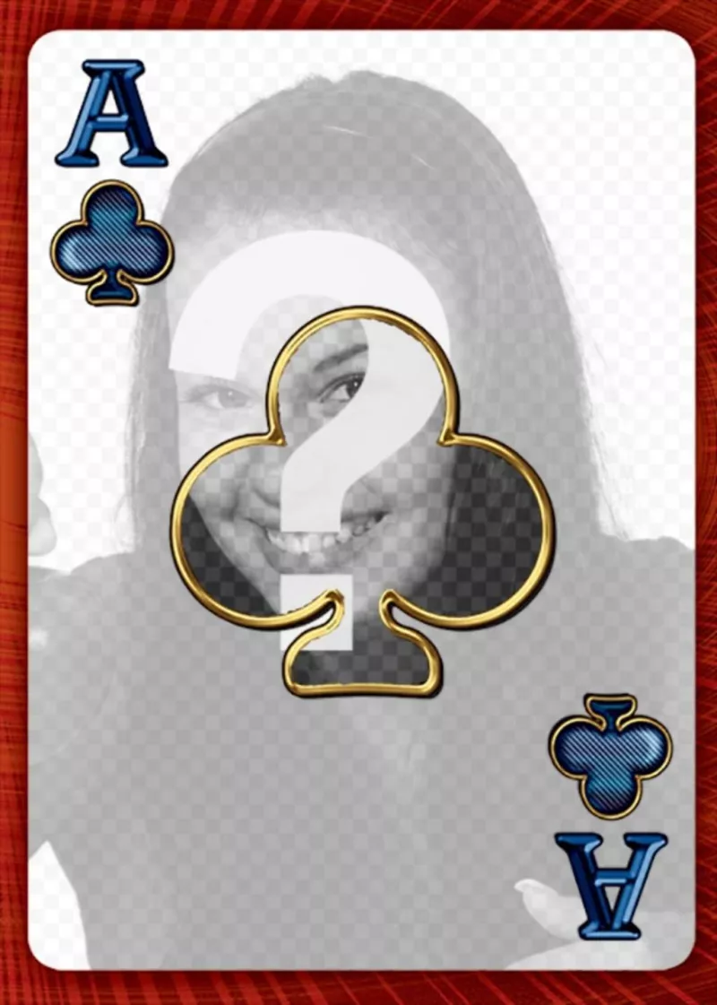 Moldura com o ás de paus ..