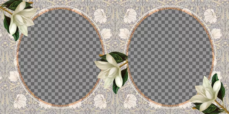 Vintage photo frame para duas fotos ..