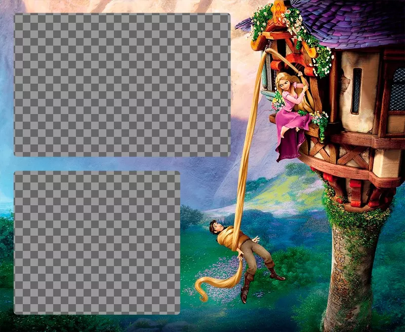 Fotomontagem para duas fotos Tangled ..