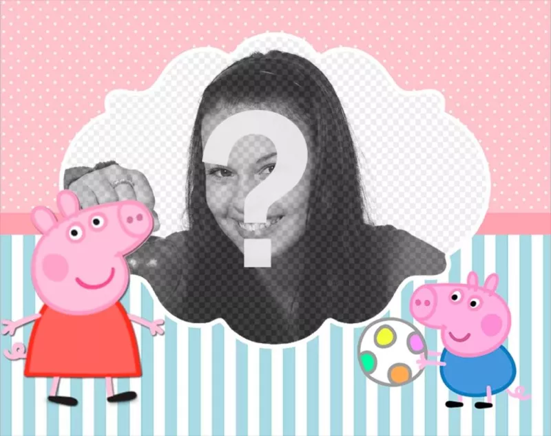 Criança quadro de imagem de Peppa Pig ..