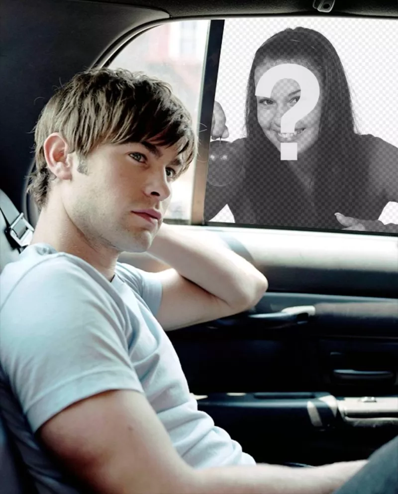 Fotomontagem com o ator Chace Crawford ..