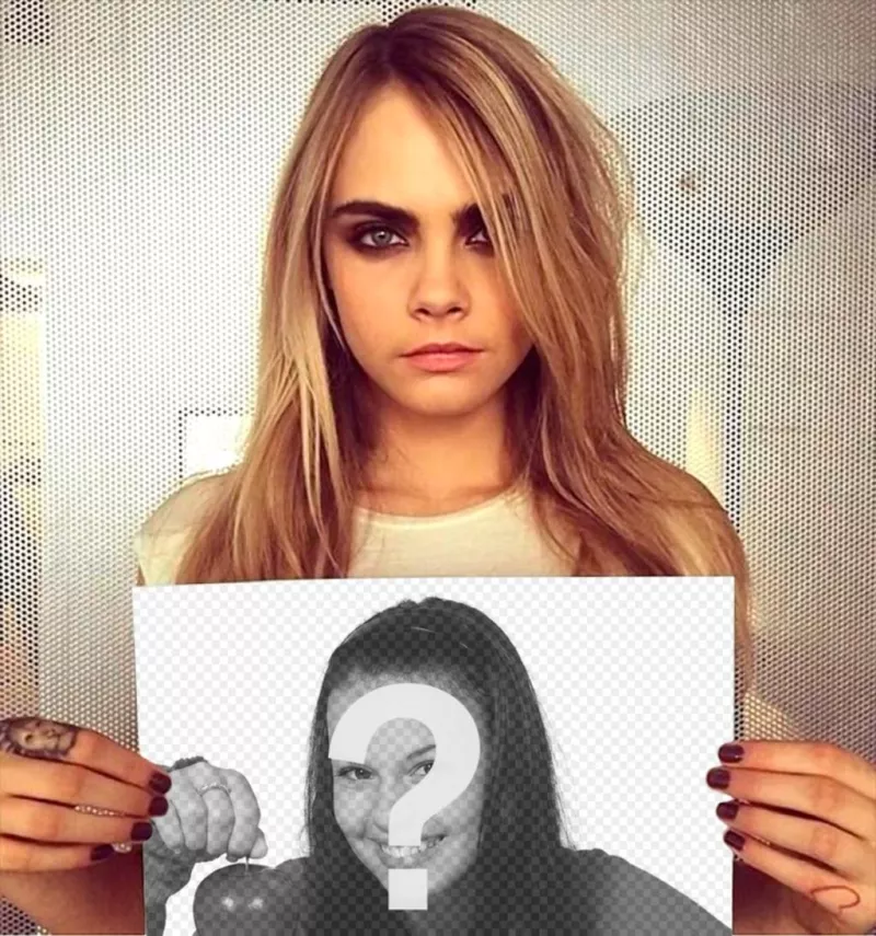 Fotomontagem com Cara Delevingne ..