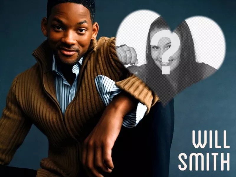 Colagem de Will Smith com sua foto ..