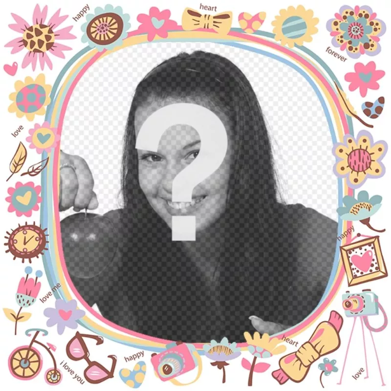 Quadro bonito da foto para meninas ..