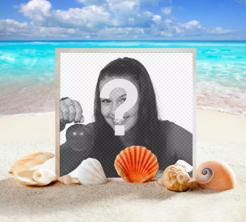 Photo frame Marinha para colocar sua foto em uma praia ..