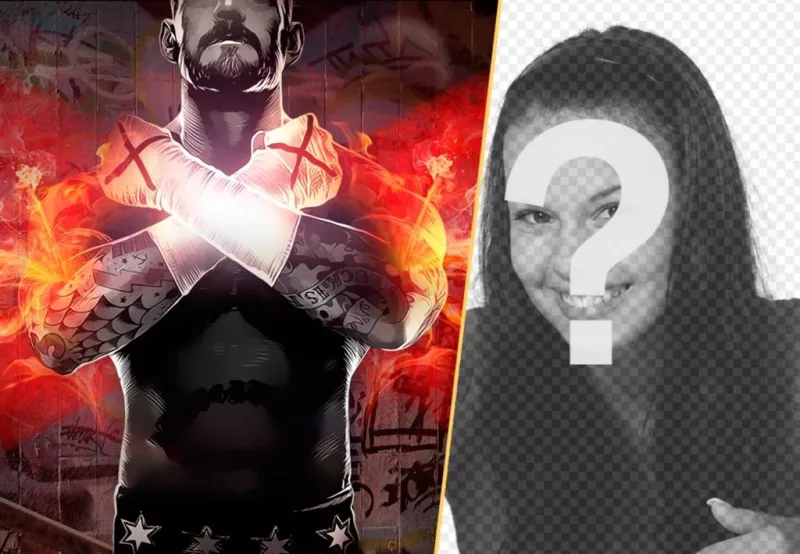 Colagem com CM Punk ..