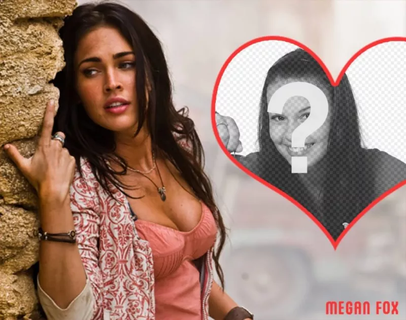 Colagem com a atriz Megan Fox ..