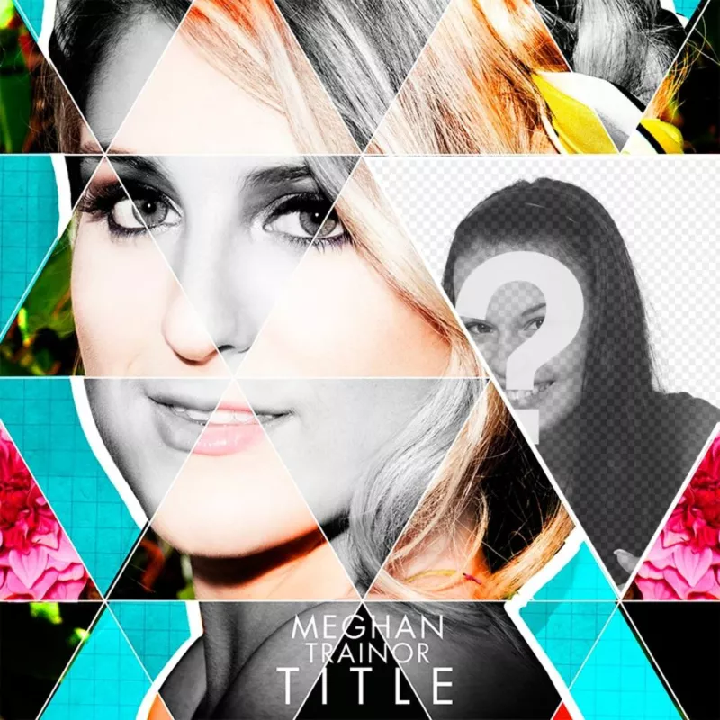 Fotomontagem com capa de CD Meghan Trainor ..