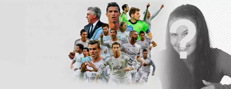 Facebook foto da capa com os jogadores de futebol do Real Madrid ..